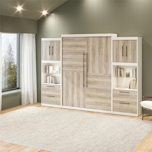 Signature Sleep Pinnacle Murphy Bed with Cabinets - Gray Oak - Queen