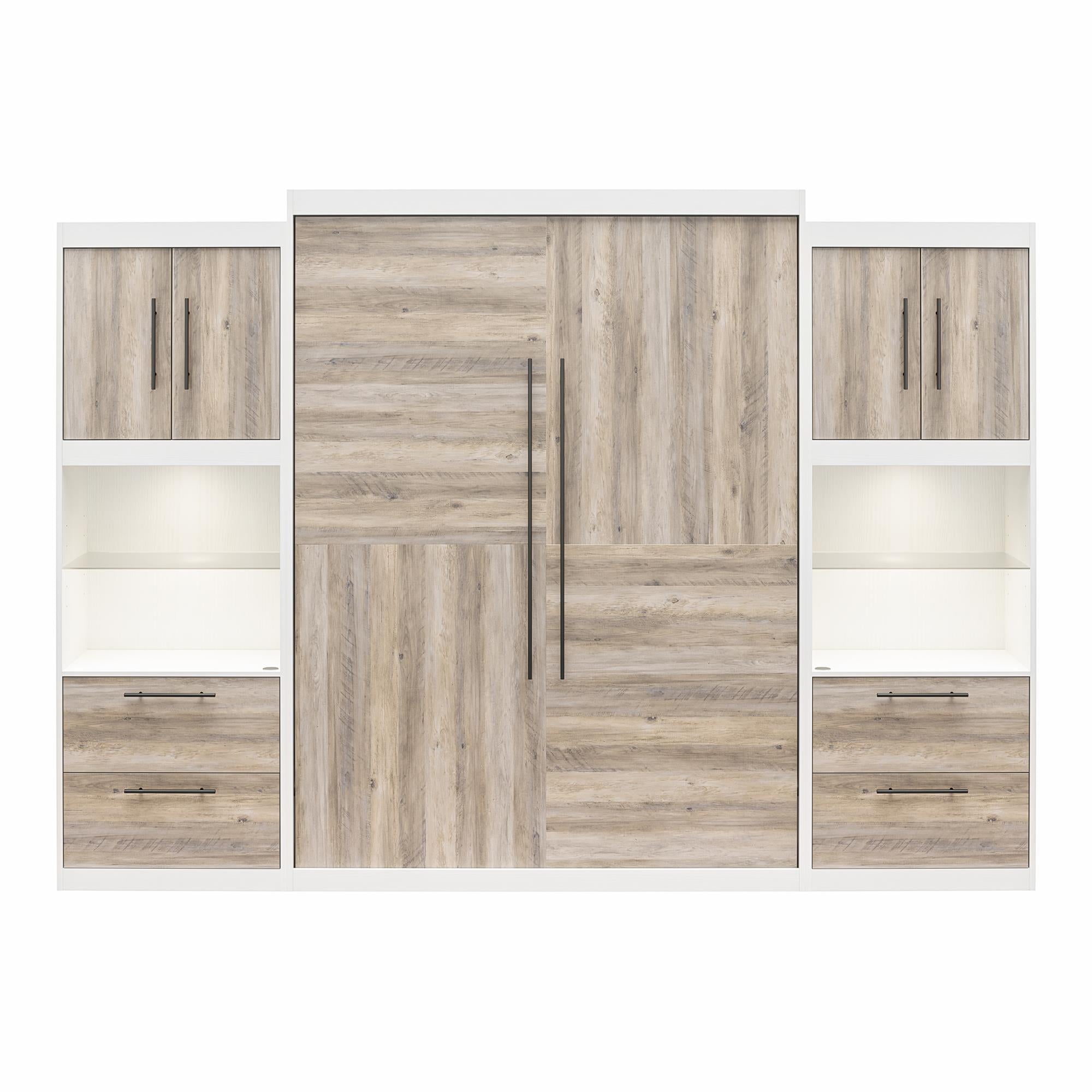Signature Sleep Pinnacle Murphy Bed with Cabinets - Gray Oak - Queen