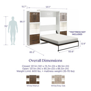 Signature Sleep Pinnacle Murphy Bed with Cabinets - Gray Oak - Queen