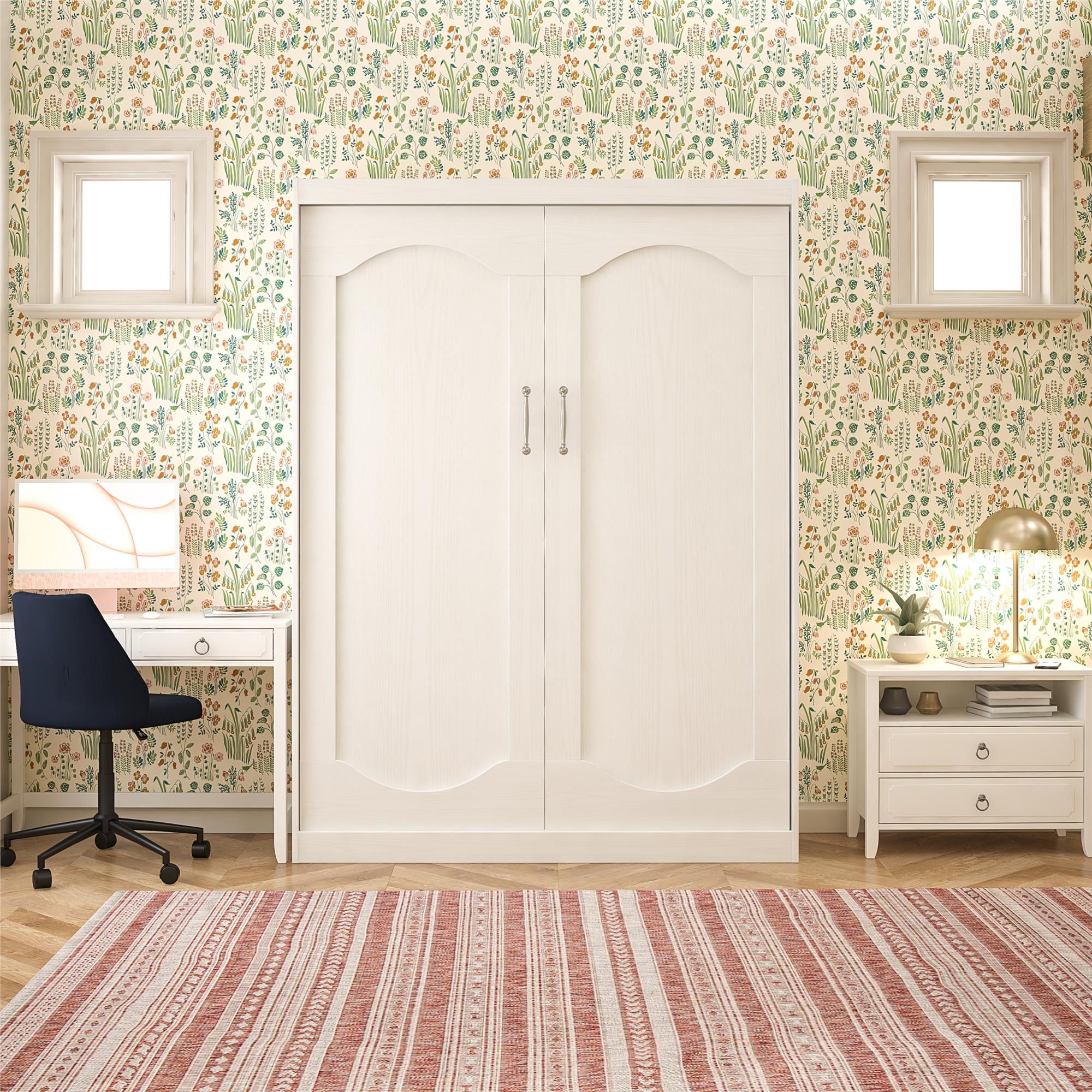 Novogratz Her Majesty Murphy Bed, Queen Size - White - Queen