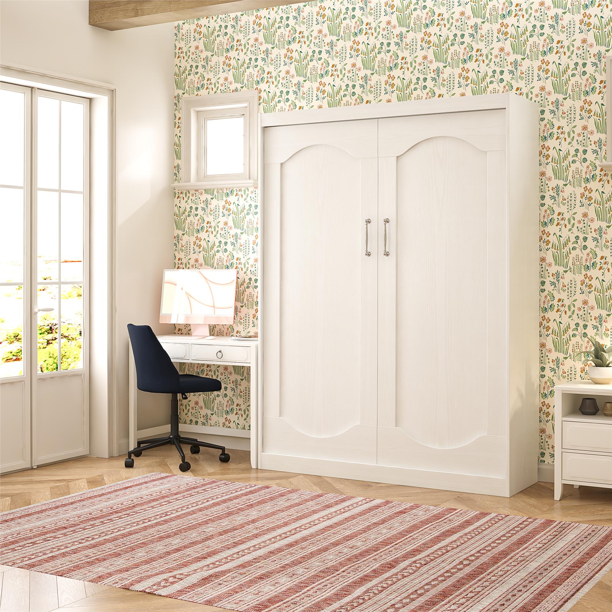 Novogratz Her Majesty Murphy Bed, Queen Size - White - Queen