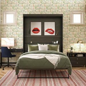 Novogratz Her Majesty Murphy Bed, Queen Size - Black Oak - Queen