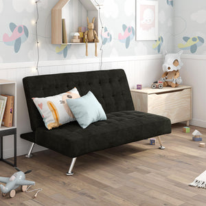 DHP Milo Kids' Futon Sofa - Black