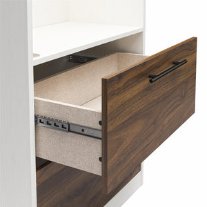 Signature Sleep Pinnacle Murphy Bed with Cabinets - Columbia Walnut - Full