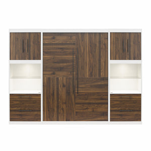 Signature Sleep Pinnacle Murphy Bed with Cabinets - Columbia Walnut - Full