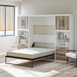 Signature Sleep Pinnacle Murphy Bed with Cabinets - Gray Oak - Full
