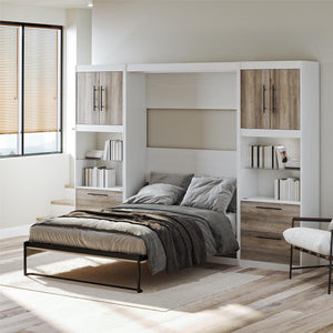 Signature Sleep Pinnacle Murphy Bed with Cabinets - Gray Oak - Full