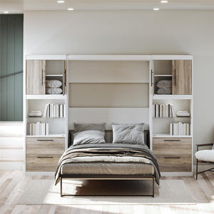 Signature Sleep Pinnacle Murphy Bed with Cabinets - Gray Oak - Full