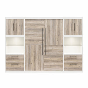 Signature Sleep Pinnacle Murphy Bed with Cabinets - Gray Oak - Full