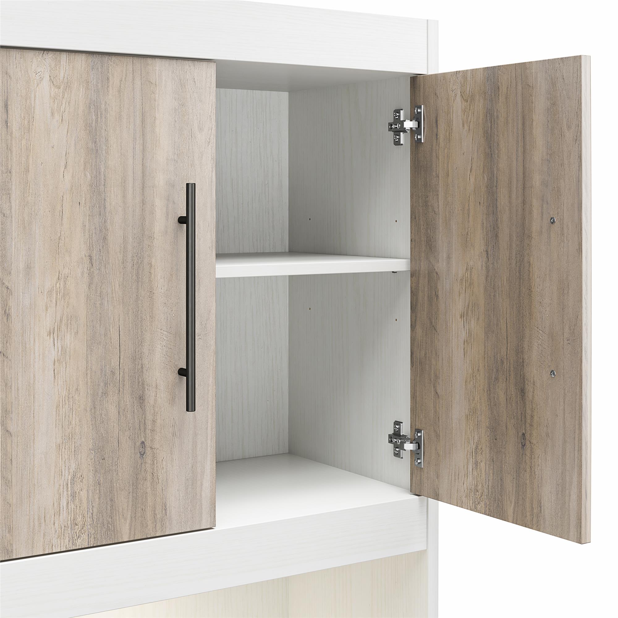 Signature Sleep Pinnacle Murphy Bed with Cabinets - Gray Oak - Full