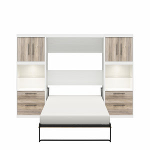 Signature Sleep Pinnacle Murphy Bed with Cabinets - Gray Oak - Full