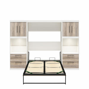 Signature Sleep Pinnacle Murphy Bed with Cabinets - Gray Oak - Full