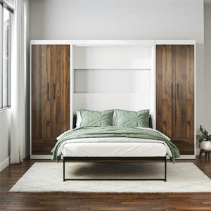 Signature Sleep Pinnacle Murphy Bed with Cabinets - Columbia Walnut - Full