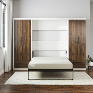 Signature Sleep Pinnacle Murphy Bed with Cabinets - Columbia Walnut - Full