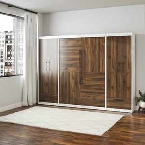 Signature Sleep Pinnacle Murphy Bed with Cabinets - Columbia Walnut - Full