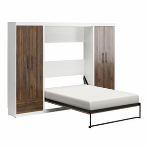 Signature Sleep Pinnacle Murphy Bed with Cabinets - Columbia Walnut - Full