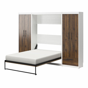 Signature Sleep Pinnacle Murphy Bed with Cabinets - Columbia Walnut - Full