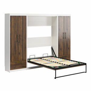 Signature Sleep Pinnacle Murphy Bed with Cabinets - Columbia Walnut - Full
