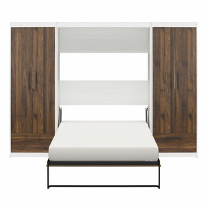 Signature Sleep Pinnacle Murphy Bed with Cabinets - Columbia Walnut - Full