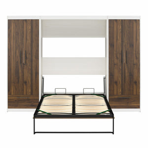 Signature Sleep Pinnacle Murphy Bed with Cabinets - Columbia Walnut - Full
