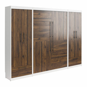 Signature Sleep Pinnacle Murphy Bed with Cabinets - Columbia Walnut - Full