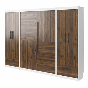 Signature Sleep Pinnacle Murphy Bed with Cabinets - Columbia Walnut - Full