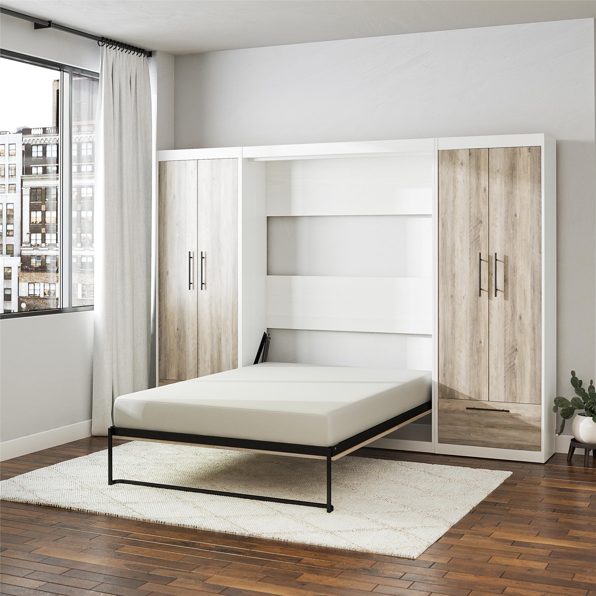 Signature Sleep Pinnacle Murphy Bed with Cabinets - Gray Oak - Full