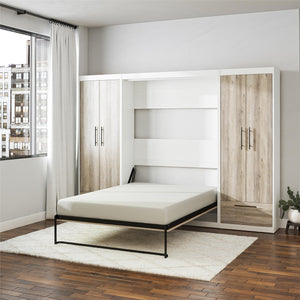 Signature Sleep Pinnacle Murphy Bed with Cabinets - Gray Oak - Full