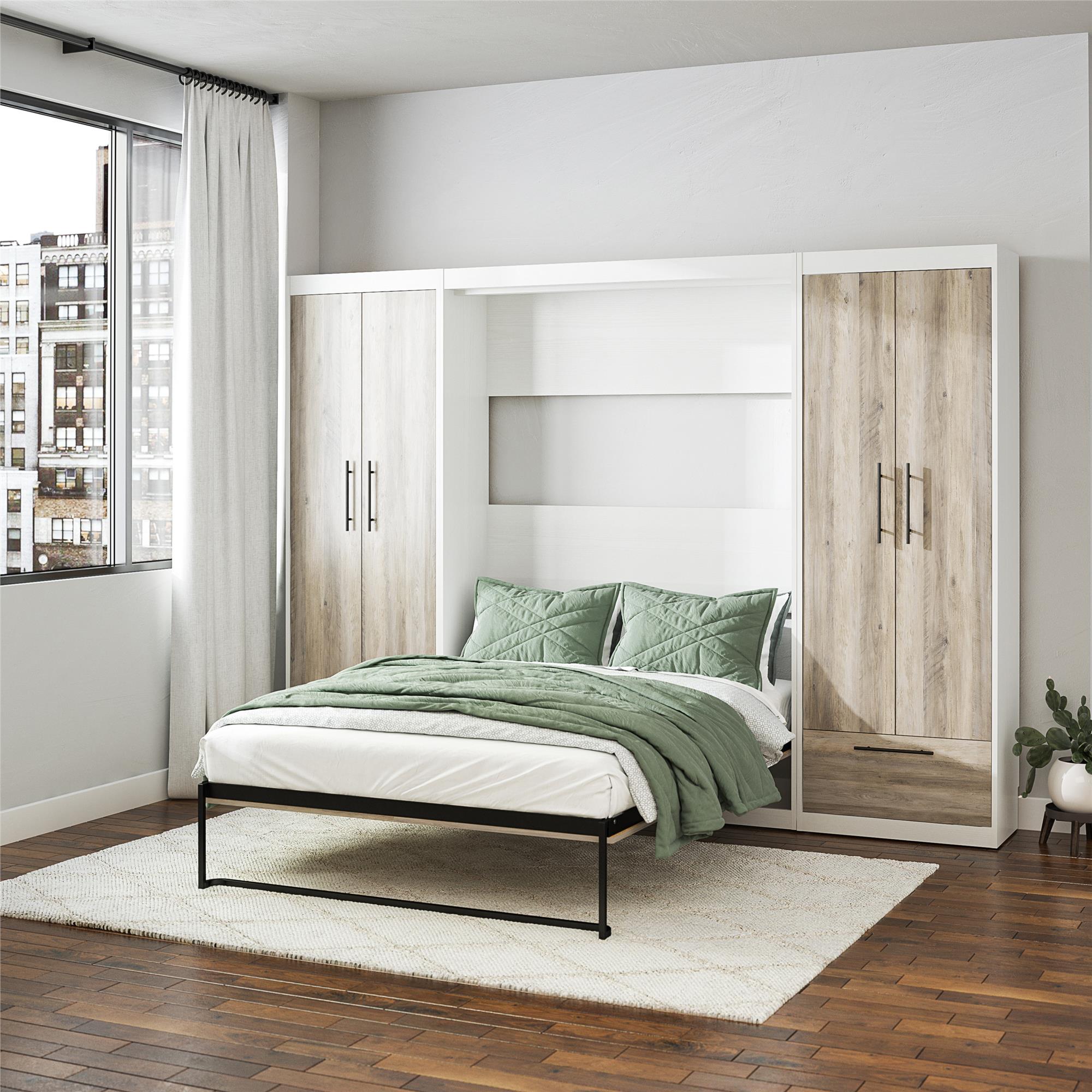 Signature Sleep Pinnacle Murphy Bed with Cabinets - Gray Oak - Full