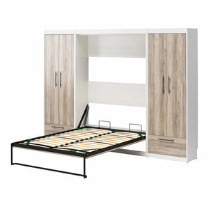 Signature Sleep Pinnacle Murphy Bed with Cabinets - Gray Oak - Full