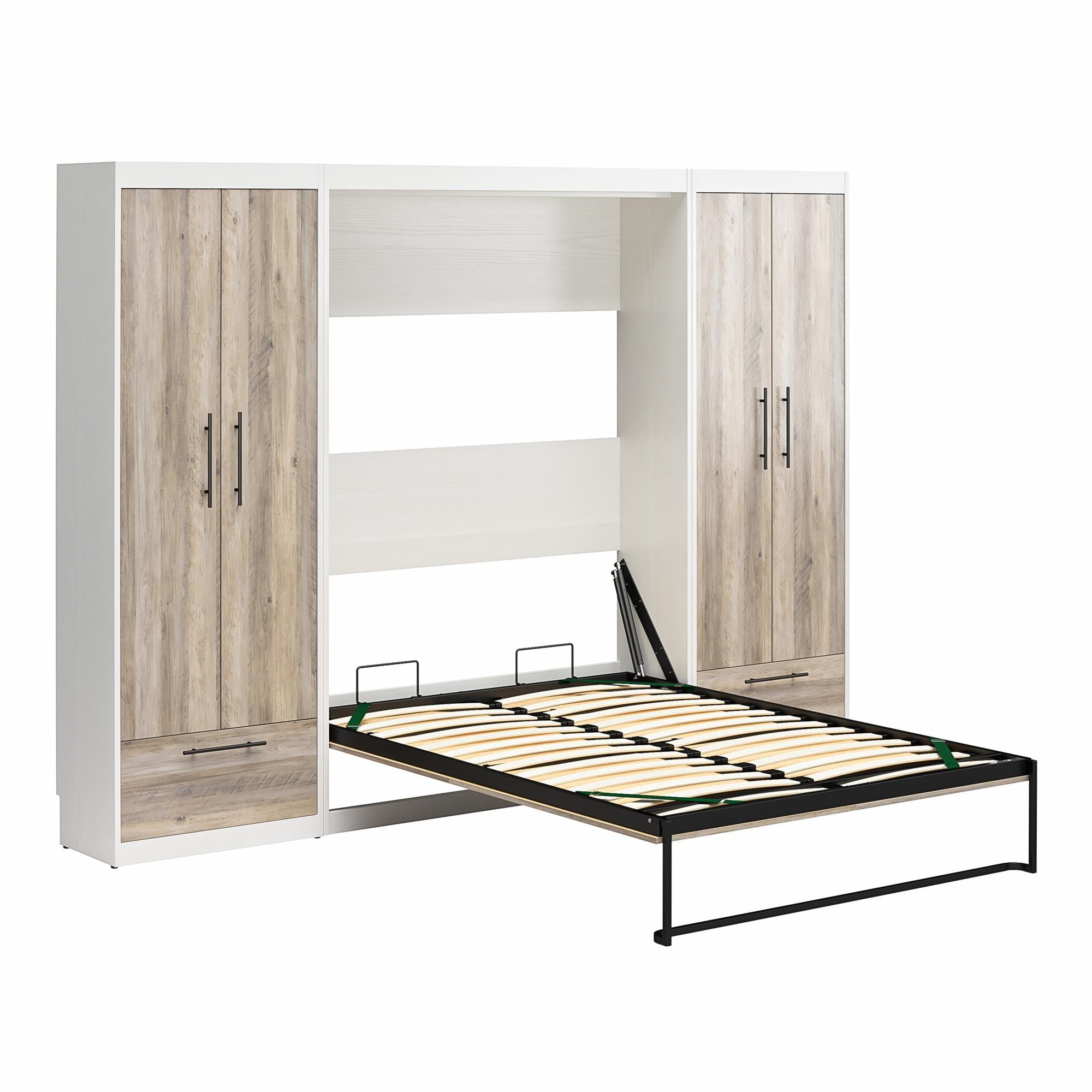 Signature Sleep Pinnacle Murphy Bed with Cabinets - Gray Oak - Full