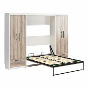 Signature Sleep Pinnacle Murphy Bed with Cabinets - Gray Oak - Full