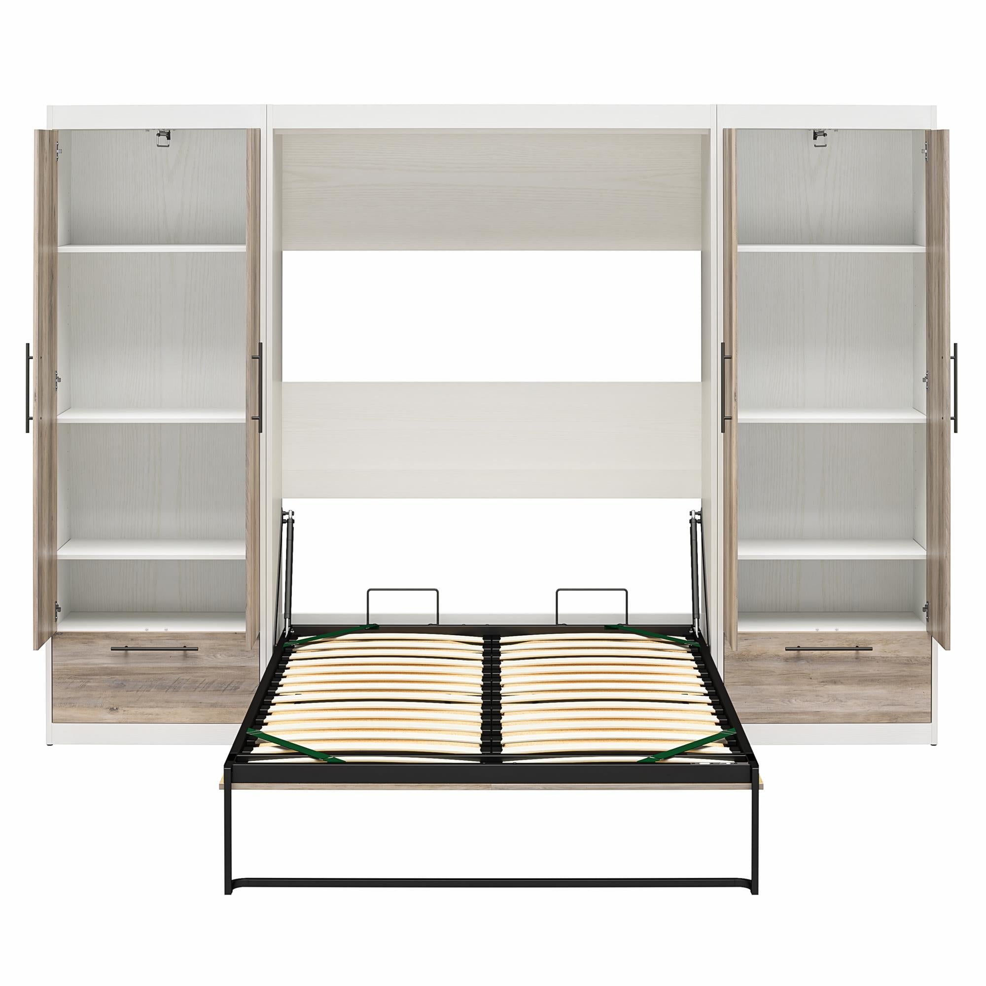 Signature Sleep Pinnacle Murphy Bed with Cabinets - Gray Oak - Full