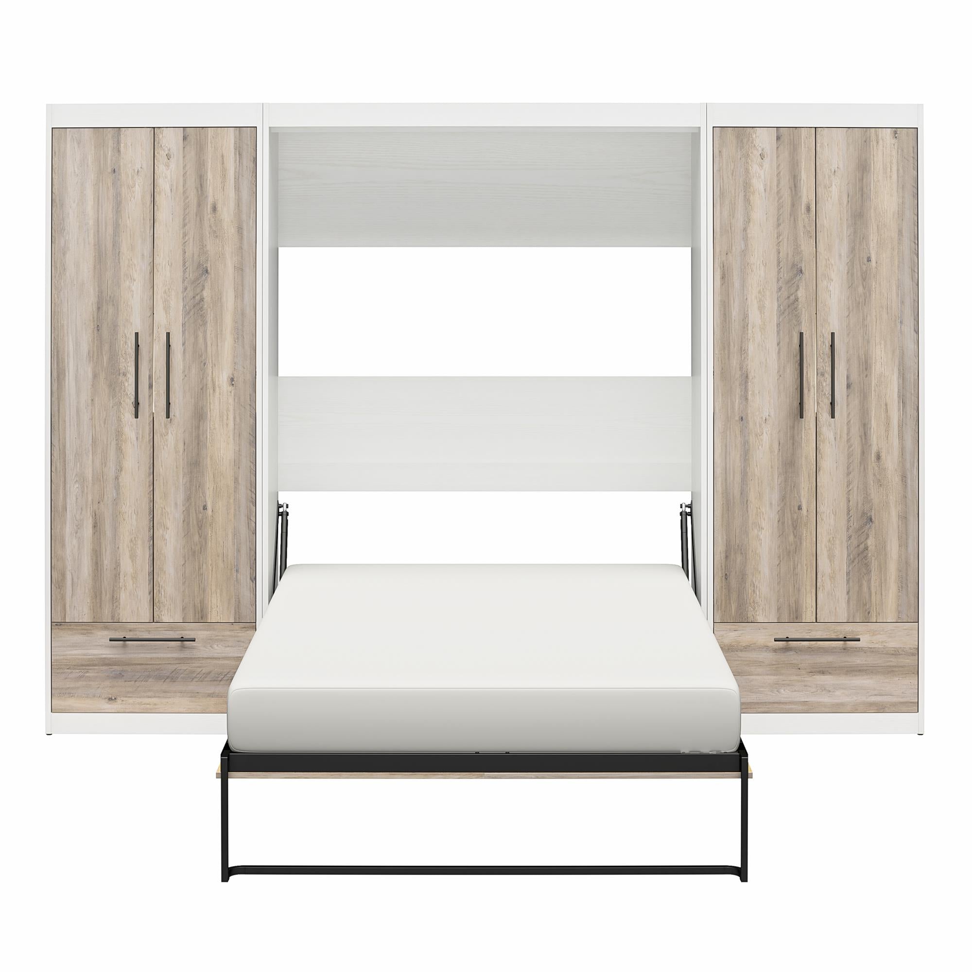 Signature Sleep Pinnacle Murphy Bed with Cabinets - Gray Oak - Full