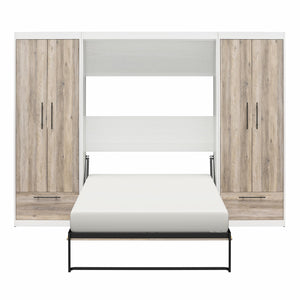 Signature Sleep Pinnacle Murphy Bed with Cabinets - Gray Oak - Full