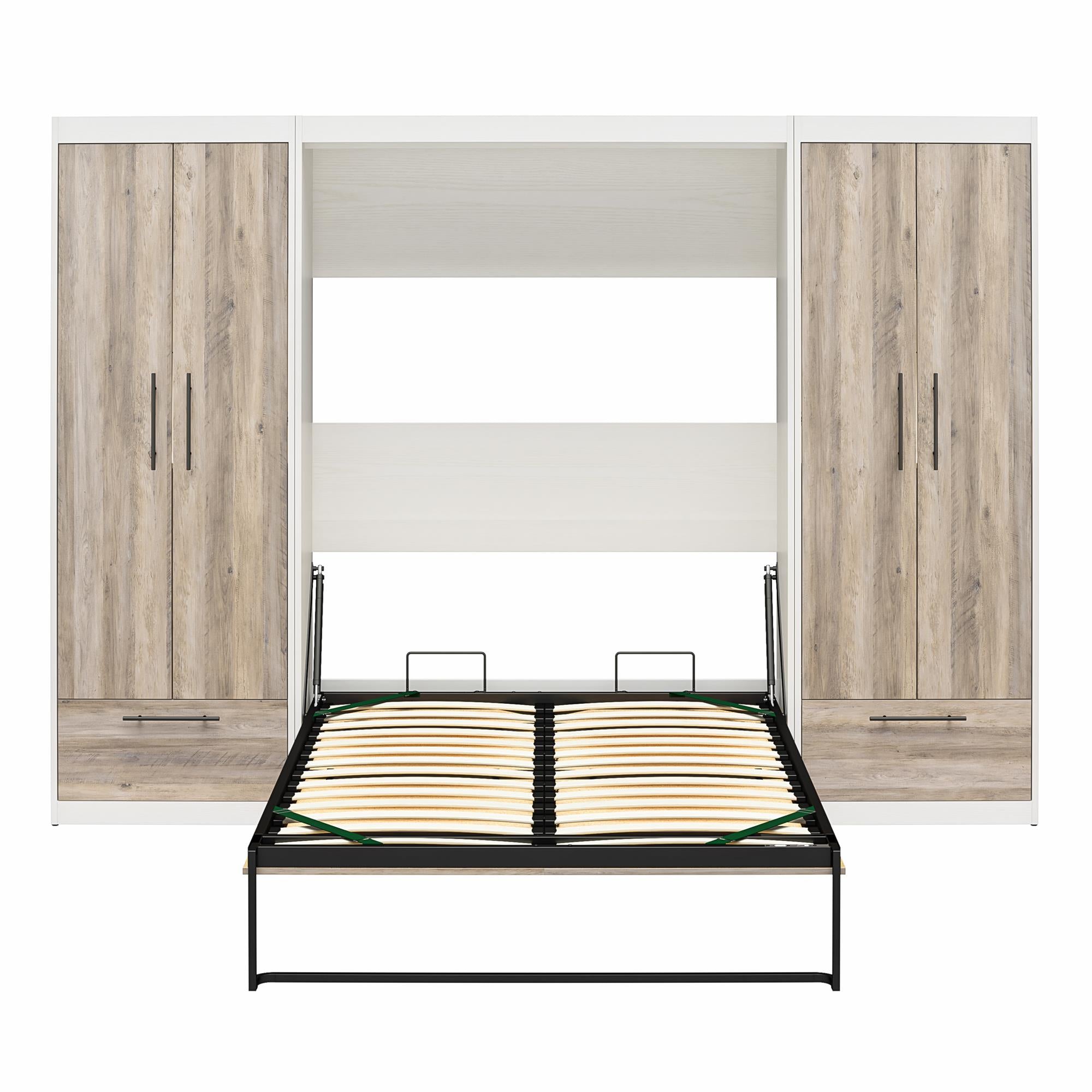 Signature Sleep Pinnacle Murphy Bed with Cabinets - Gray Oak - Full