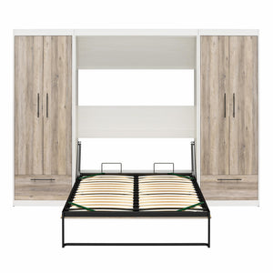 Signature Sleep Pinnacle Murphy Bed with Cabinets - Gray Oak - Full