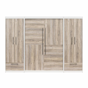 Signature Sleep Pinnacle Murphy Bed with Cabinets - Gray Oak - Full