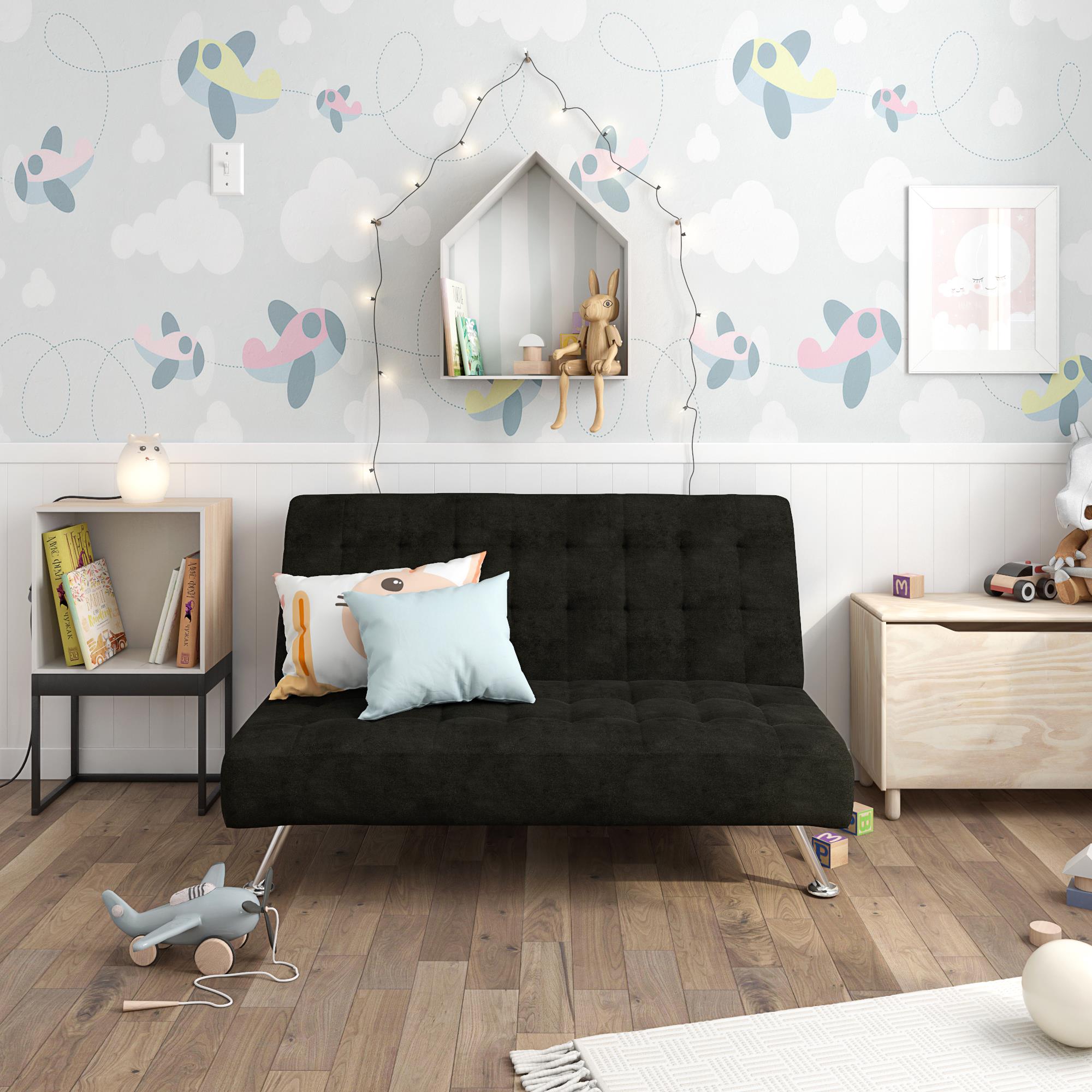 DHP Milo Kids' Futon Sofa - Black