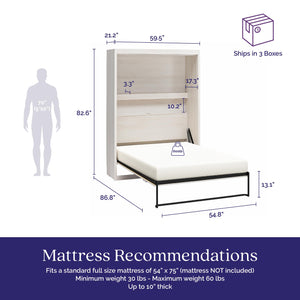 Signature Sleep Farmington Murphy Bed - Ivory Oak - Full