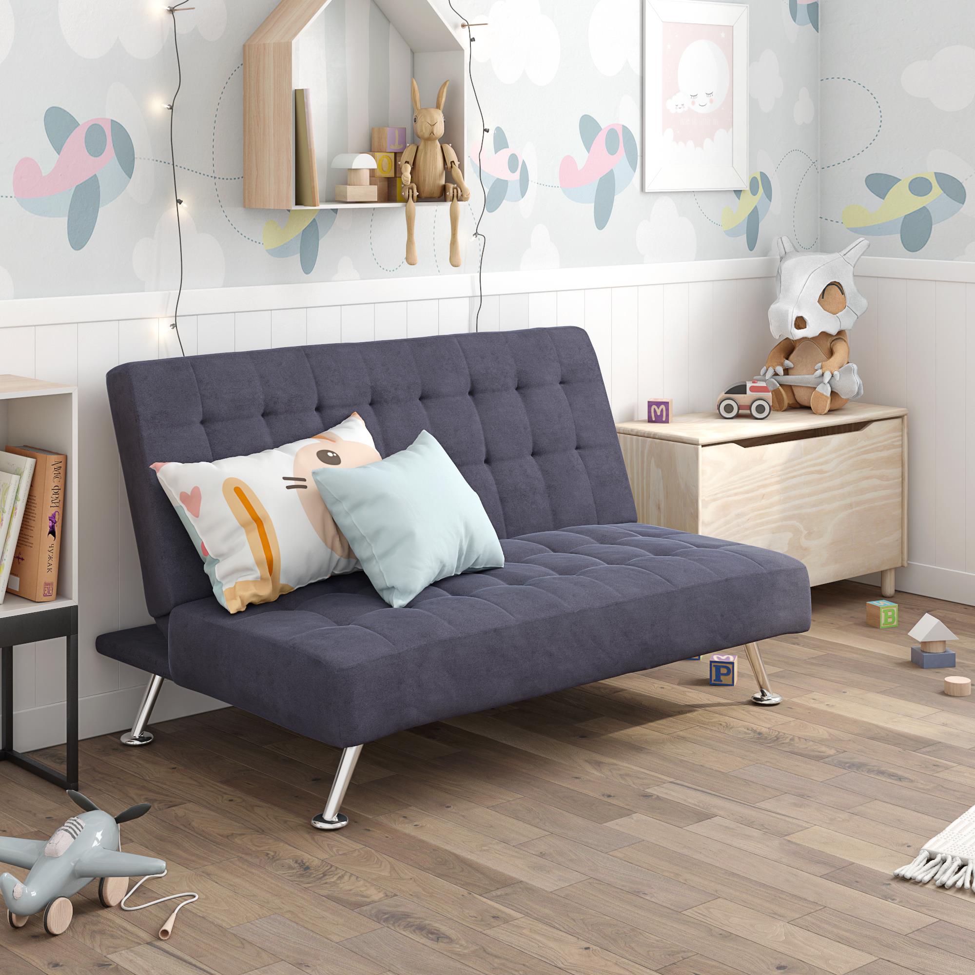 DHP Milo Kids' Futon Sofa - Blue