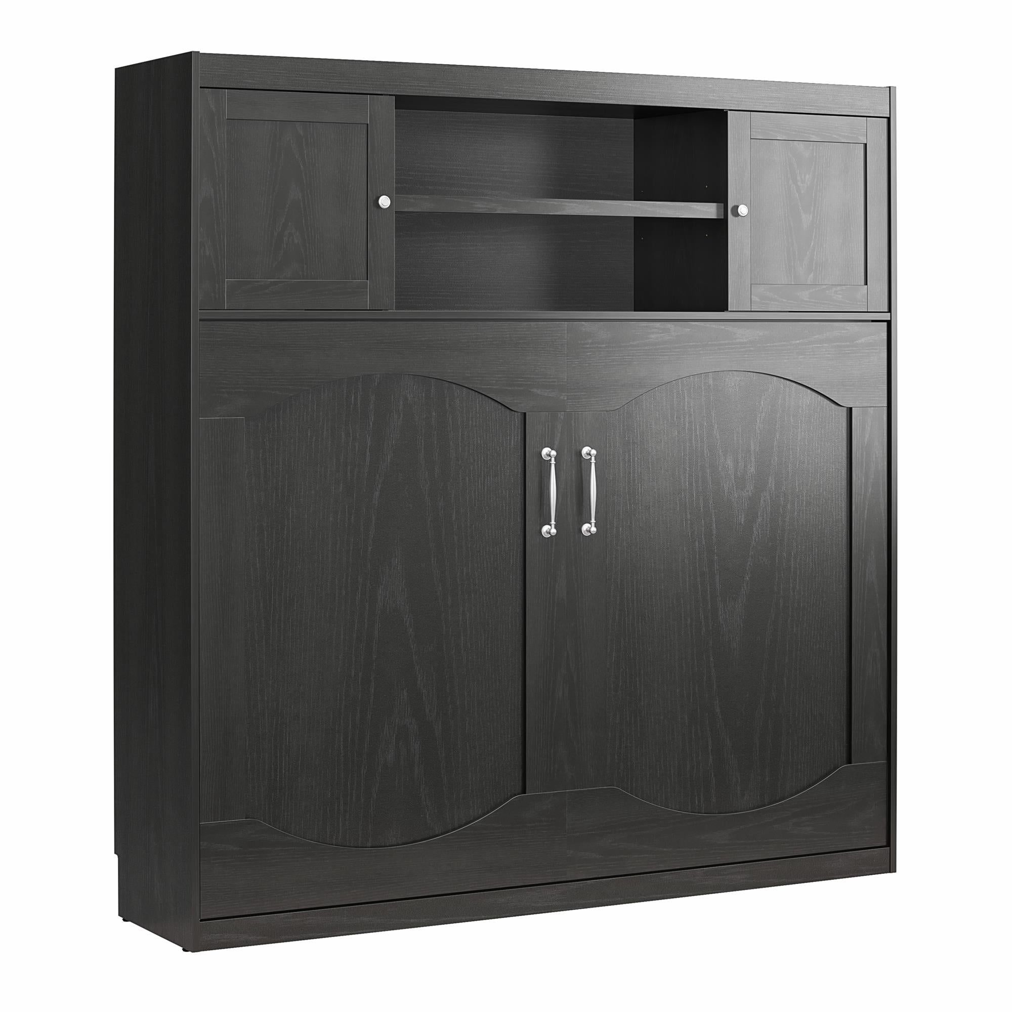 Novogratz Her Majesty Daybed Cabinet - Black Oak - Full