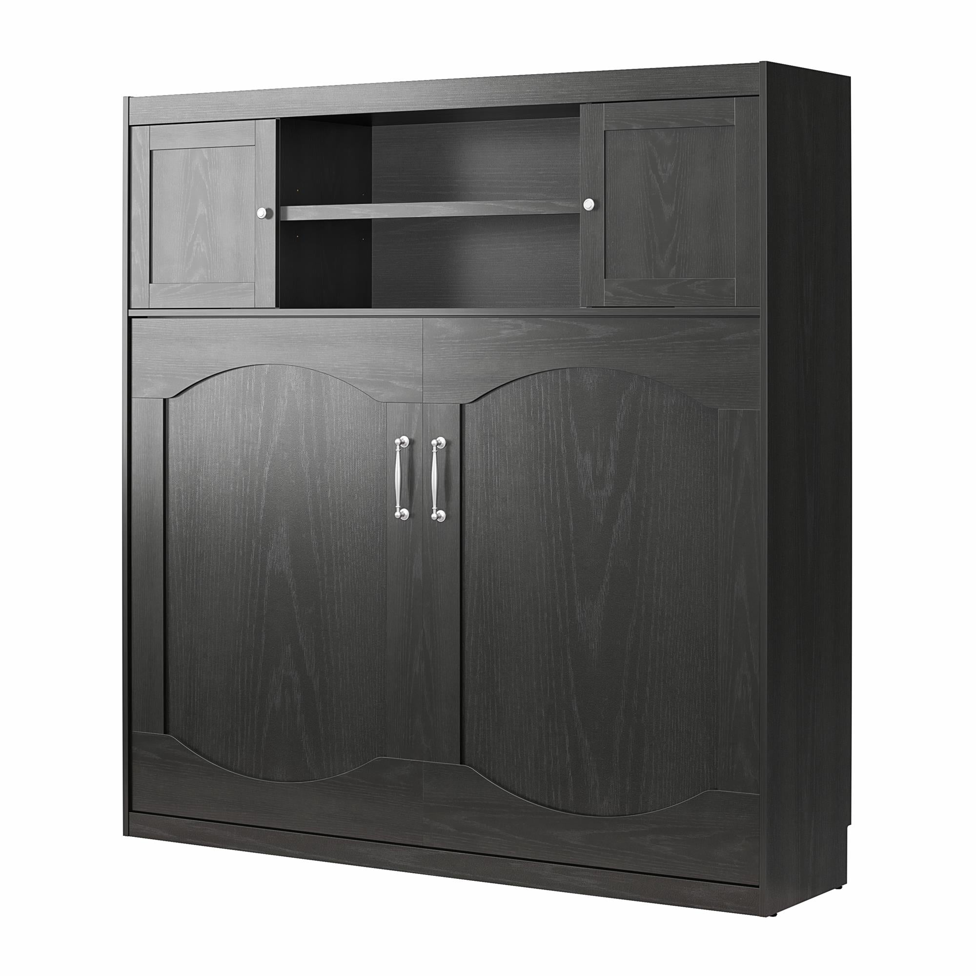 Novogratz Her Majesty Daybed Cabinet - Black Oak - Full