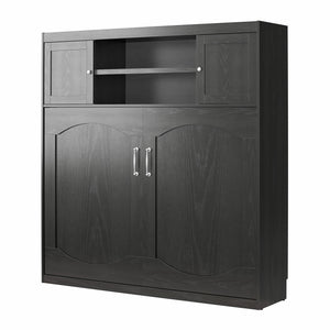 Novogratz Her Majesty Daybed Cabinet - Black Oak - Full