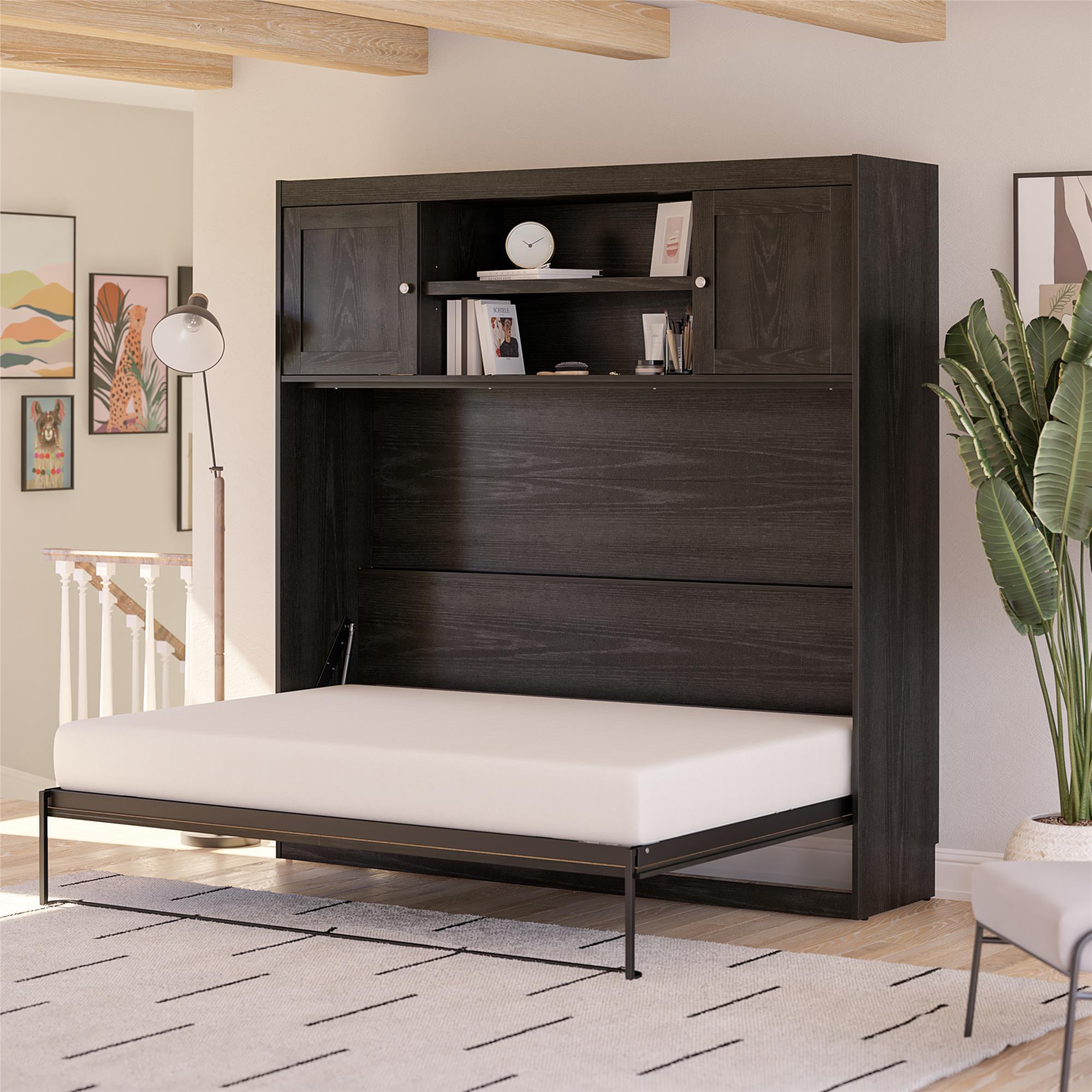 Novogratz Her Majesty Daybed Cabinet - Black Oak - Full