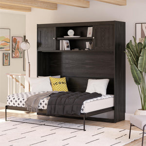 Novogratz Her Majesty Daybed Cabinet - Black Oak - Full