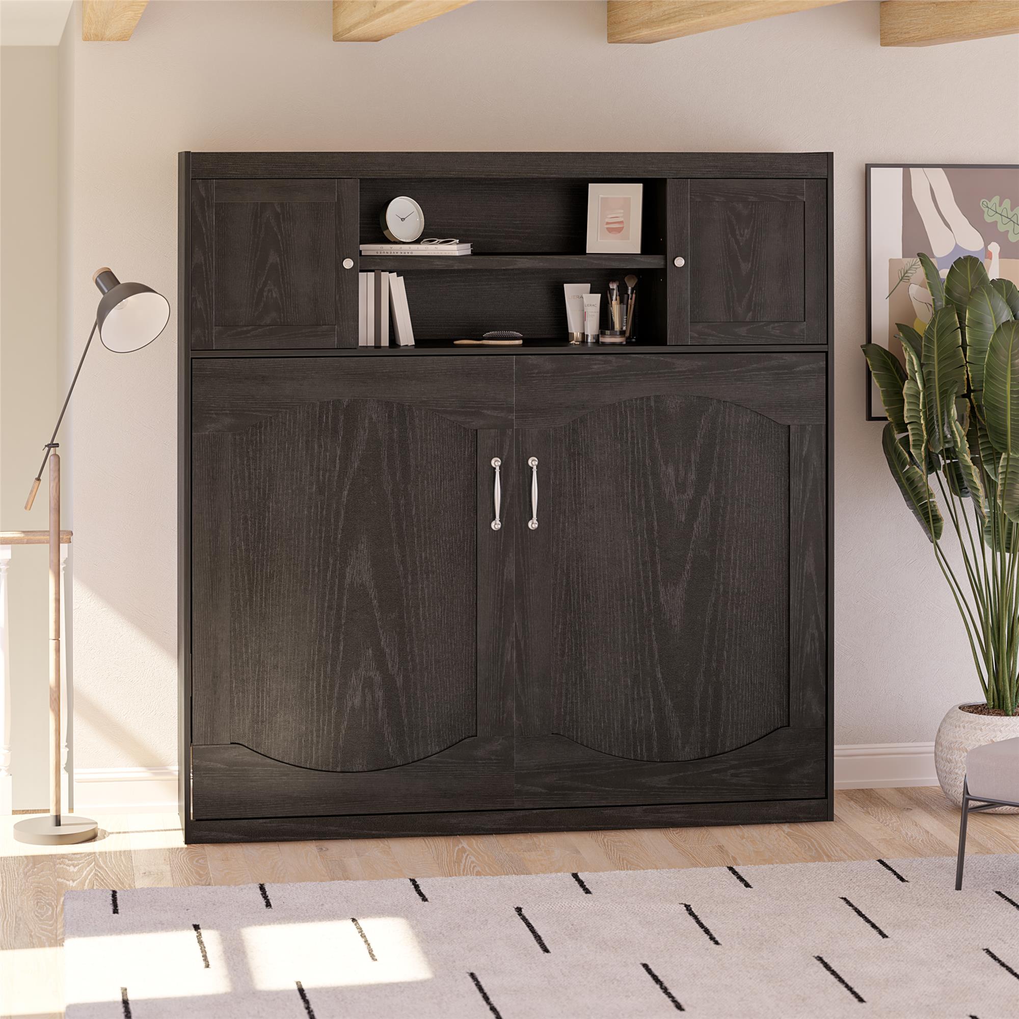 Novogratz Her Majesty Daybed Cabinet - Black Oak - Full