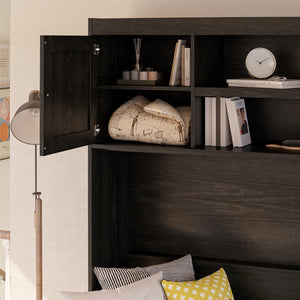 Novogratz Her Majesty Daybed Cabinet - Black Oak - Full