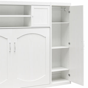 Novogratz Her Majesty Daybed with 1 Storage Cabinet - White - Full