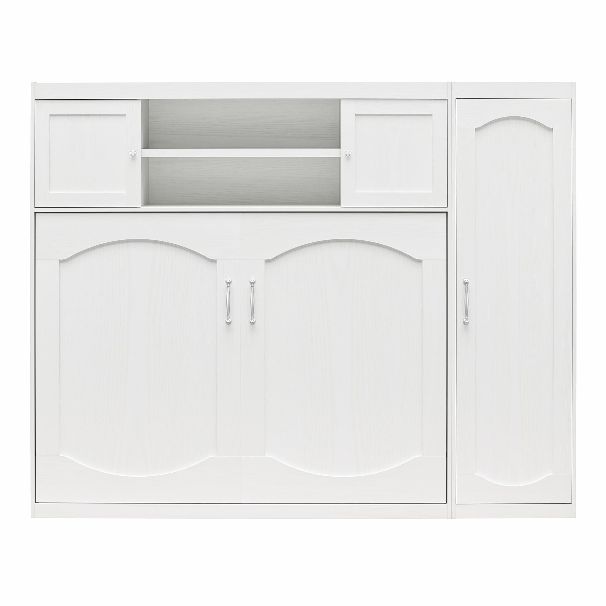 Novogratz Her Majesty Daybed with 1 Storage Cabinet - White - Full